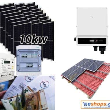 10kw net billing GOODWE GW10K-SDT-20 με φωτοβολταϊκά 450 watt / 460 watt half cells TOPCON 30 χρόνια εγγυημένη απόδοση Φ/Β πανελ Τριφασικό-πλήρες πακέτο