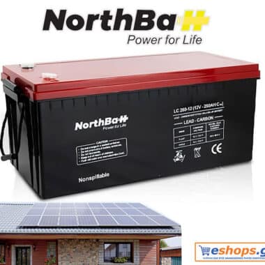 260AH Μπαταρία NORTHBATT Lead Carbon Solar Series VRLA LC 260-12V (C100:260Ah /12V) Deep Cycle