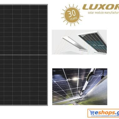 φωτοβολταϊκό 450-watt- LUXOR LX-450M/108 Bifacial N-Type TopCon MBB Glass-Glass (Mono)